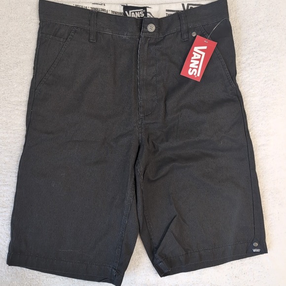 Vans Other - NEW VANS Black Lightweight OFF THE WALL Casual Skate Surf Shorts Kids 18 30"x11